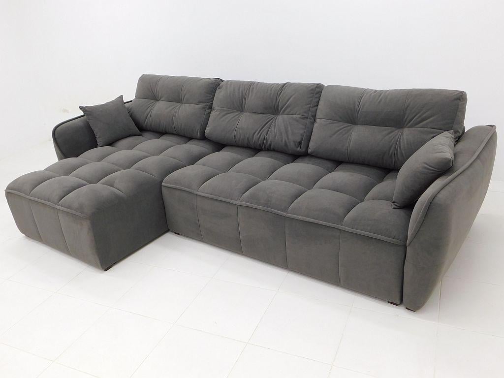 Диван розкладний у вітальню/спальню кутовий Вуді Конті з короткою боковиною дерево/ламінована ДСП/тканина Сірий - фото 1 Диван розкладний у вітальню/спальню кутовий Вуді Конті з короткою боковиною дерево/ламінована ДСП/тканина Сірий - фото 1