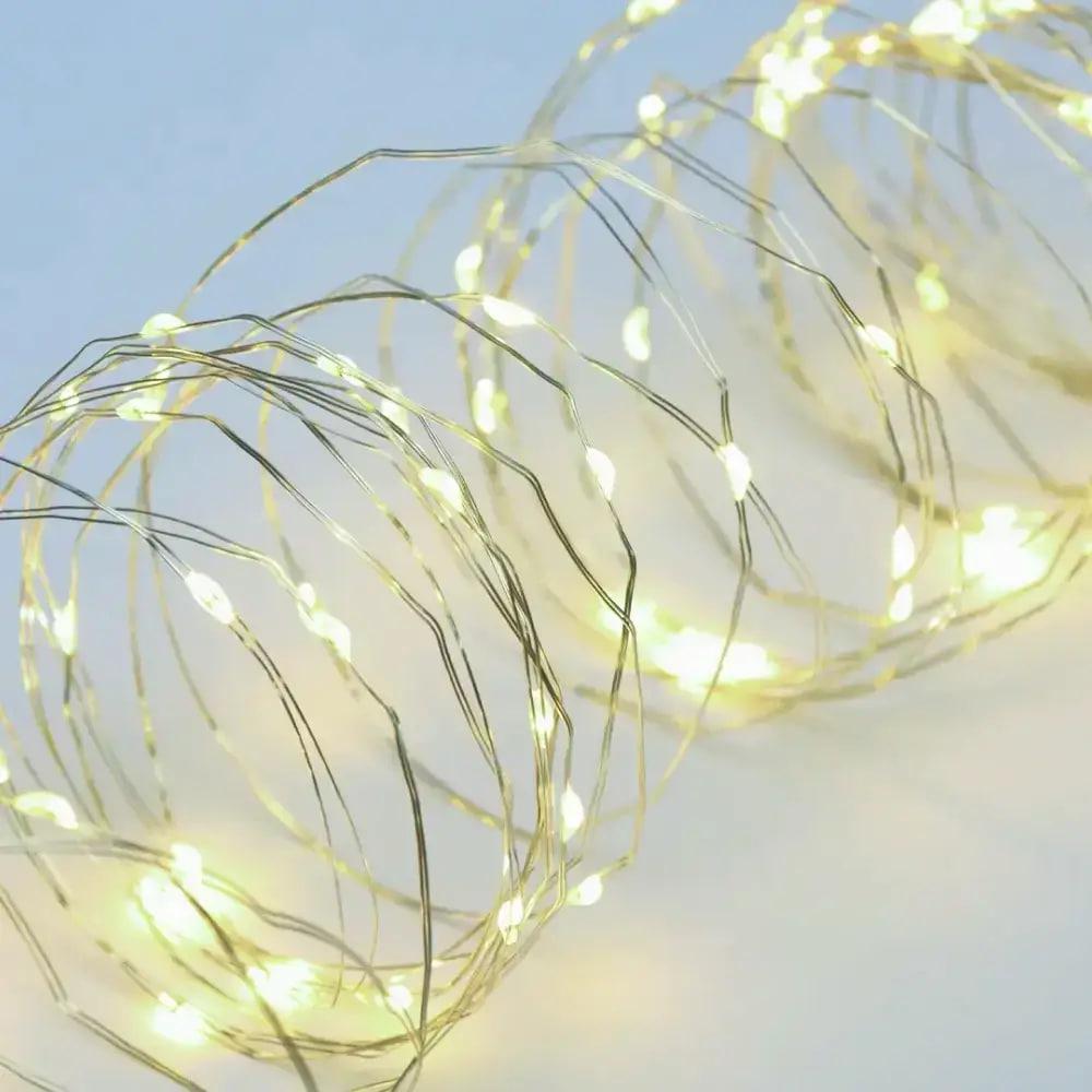 Гирлянда Роса от USB с пультом 500 LED 50 м Белый теплый (76347634)