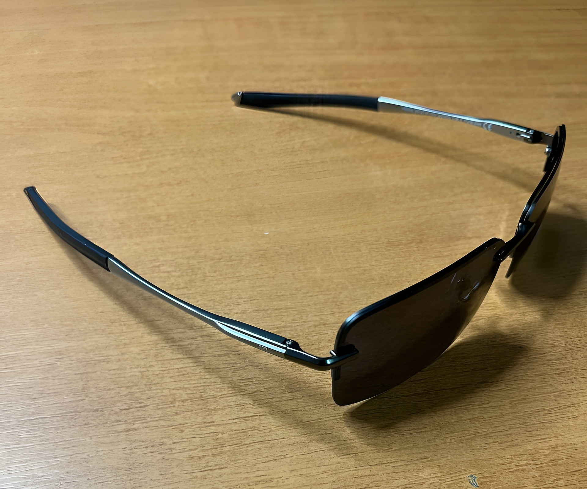 Солнцезащитные очки мужские поляризационные антибликовые квадратные дымчатые линзы Темно-серый (a205739e) - фото 8