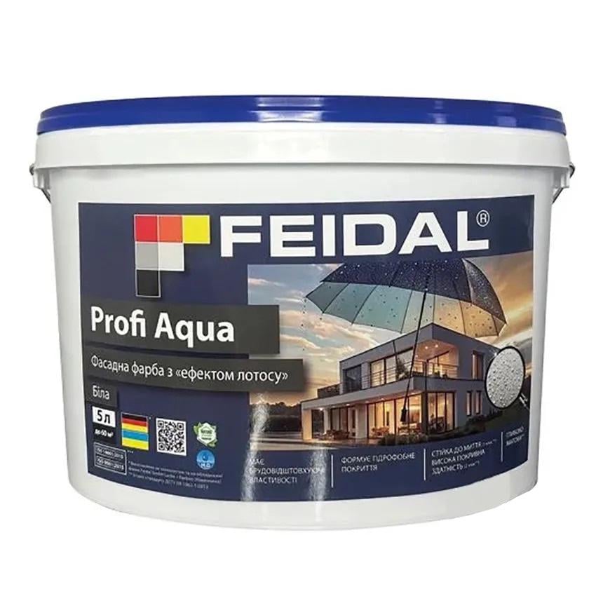 Фарба латексна фасадна Feidal Profi Aqua 5 л Білий глибокий мат