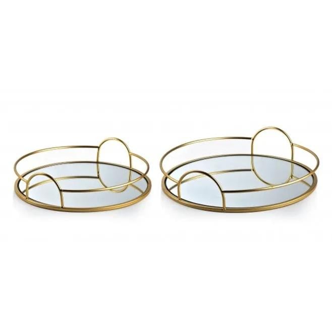 Комплект металевих круглих підносів Flora Lucas 2 шт. (35517)