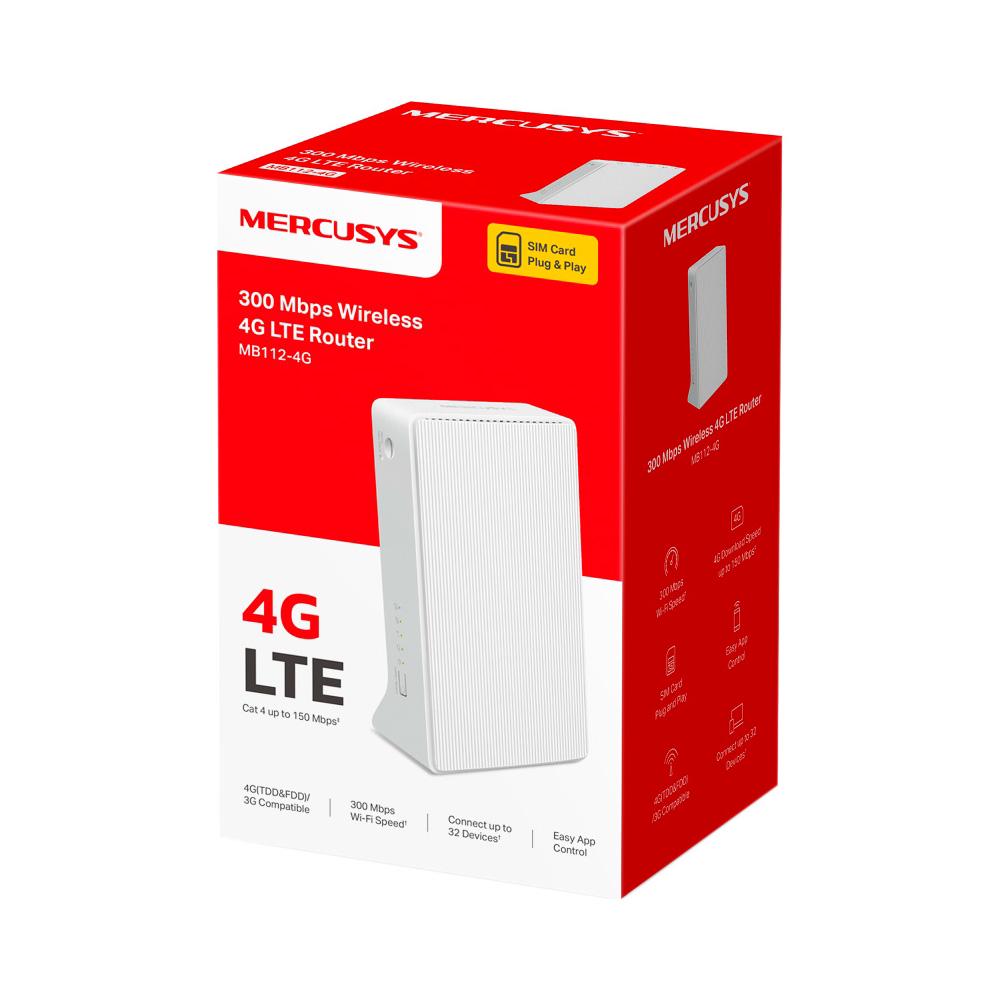 Маршрутизатор Mercusys MB112-4G White (29079521) - фото 3