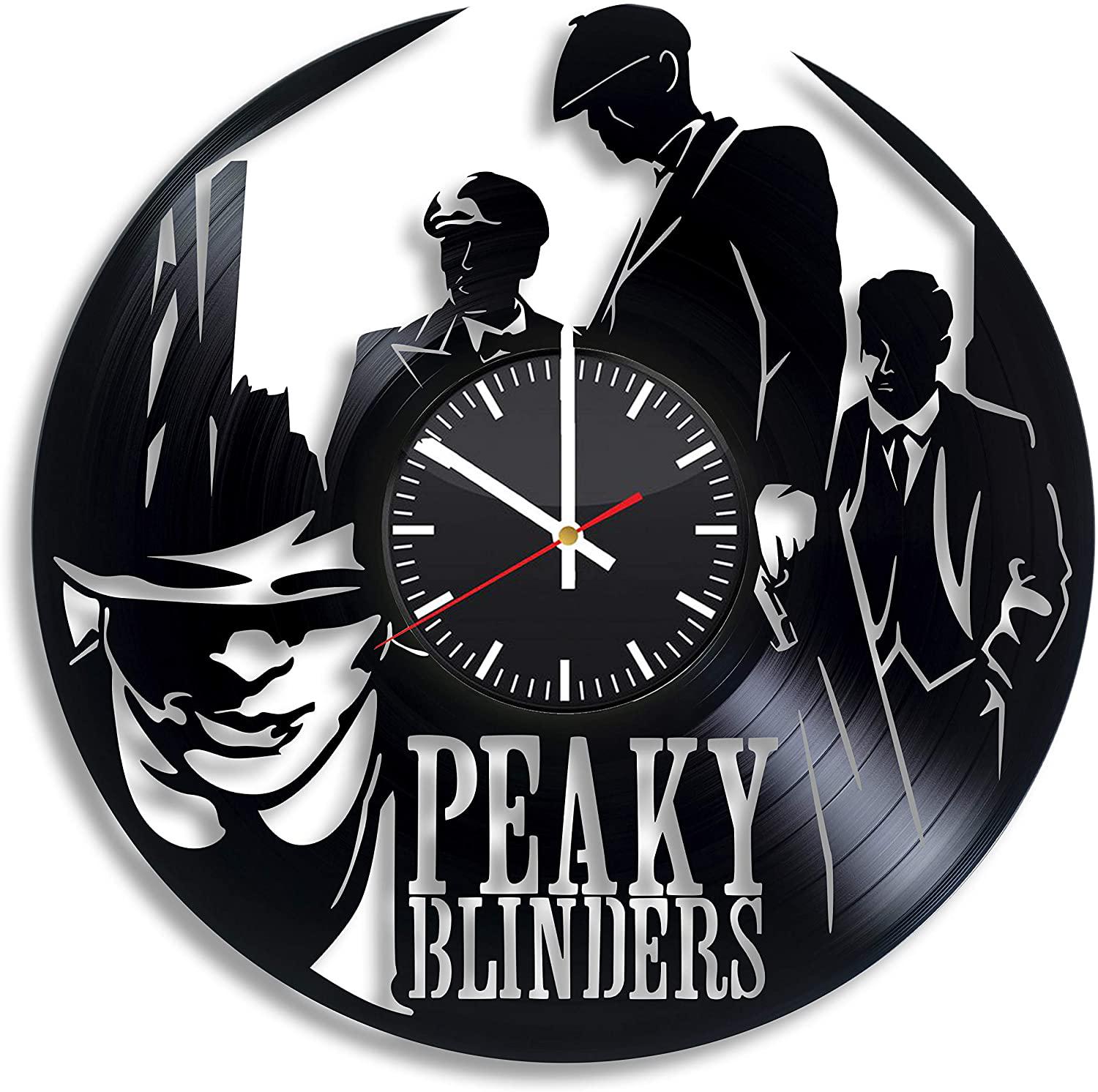 Часы настенные Острые козырьки из виниловой пластинки (3506)