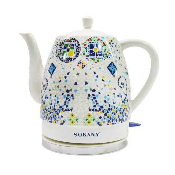 Електрочайник керамічний Sokany SK-09008 мозаїка дисковий 1,5 л