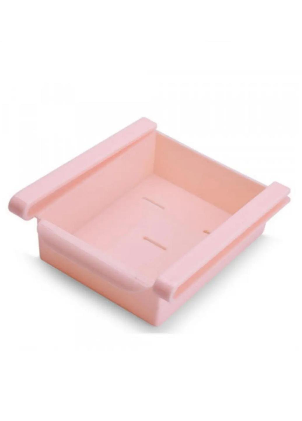 Органайзер-полка для холодильника из прочного пластика Stenson 15,5х15х6,5 см Розовый (N012492М)