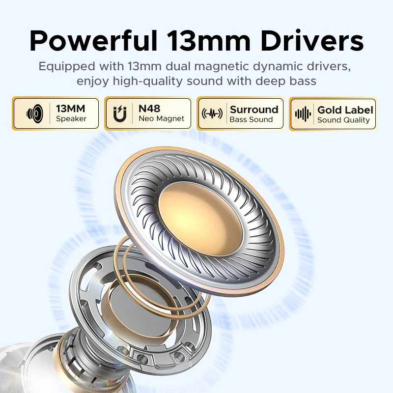 Навушники бездротові UGREEN WS217 LightBud Bluetooth 6.0 White (65876) - фото 4 Навушники бездротові UGREEN WS217 LightBud Bluetooth 6.0 White (65876) - фото 4