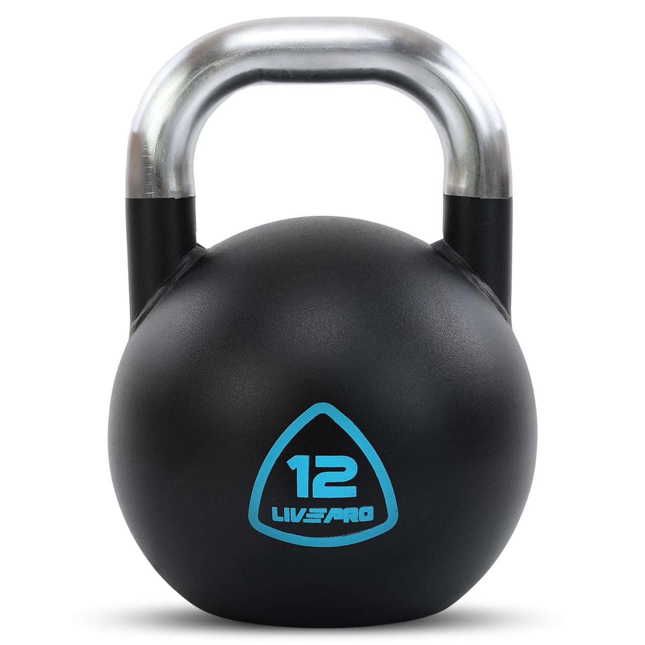 Гиря змагальна цільна LiveUp LP8042-12 сталева пофарбована з хромованою ручкою 12 кг Чорний (2545890921) Гиря змагальна цільна LiveUp LP8042-12 сталева пофарбована з хромованою ручкою 12 кг Чорний (2545890921)