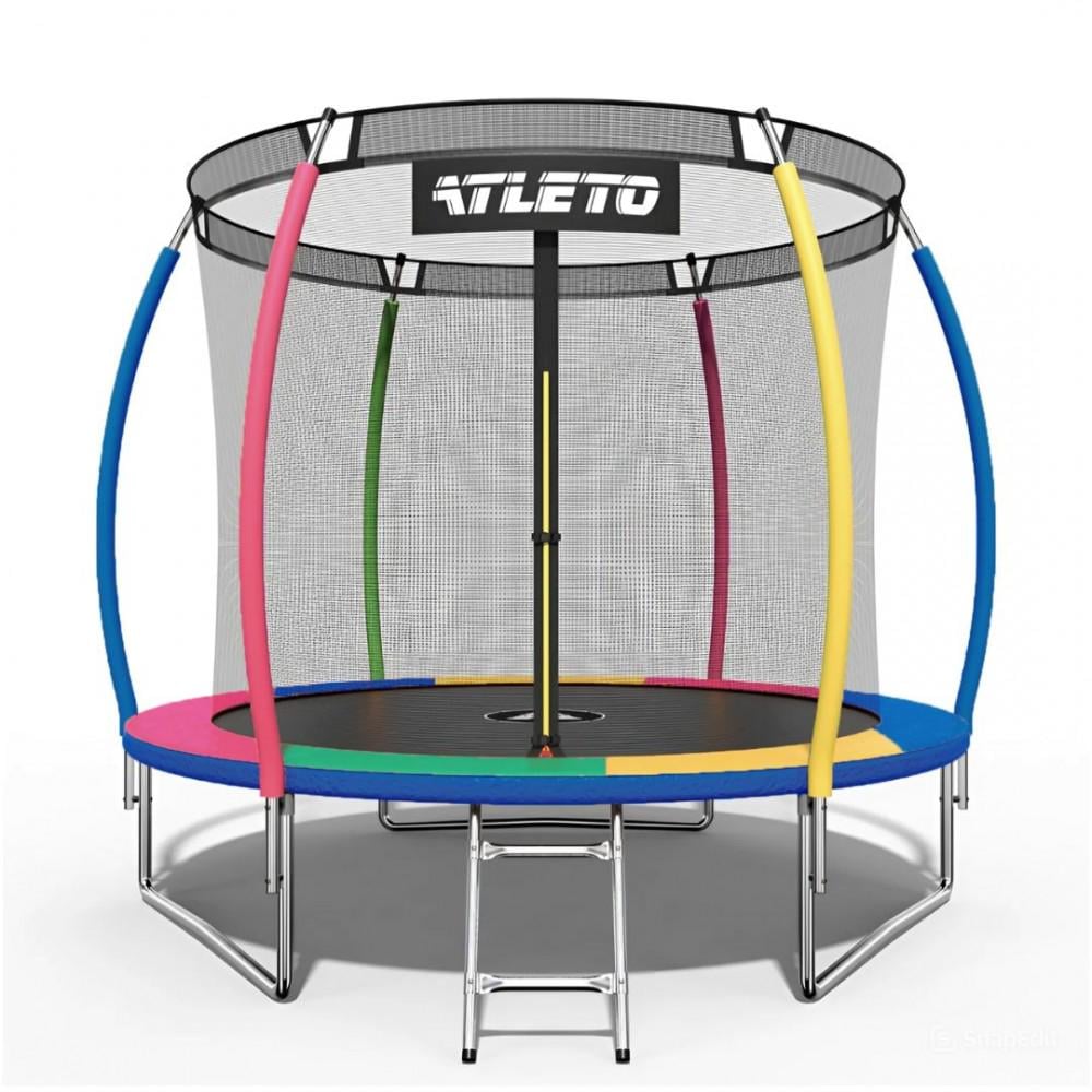 Батут Atleto з внутрішньою сіткою 312 см Multikolor (21000124)