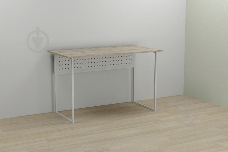 Компьютерный стол Ferrum-decor Майк 75x120x70 белый ДСП Дуб Шервуд 16мм