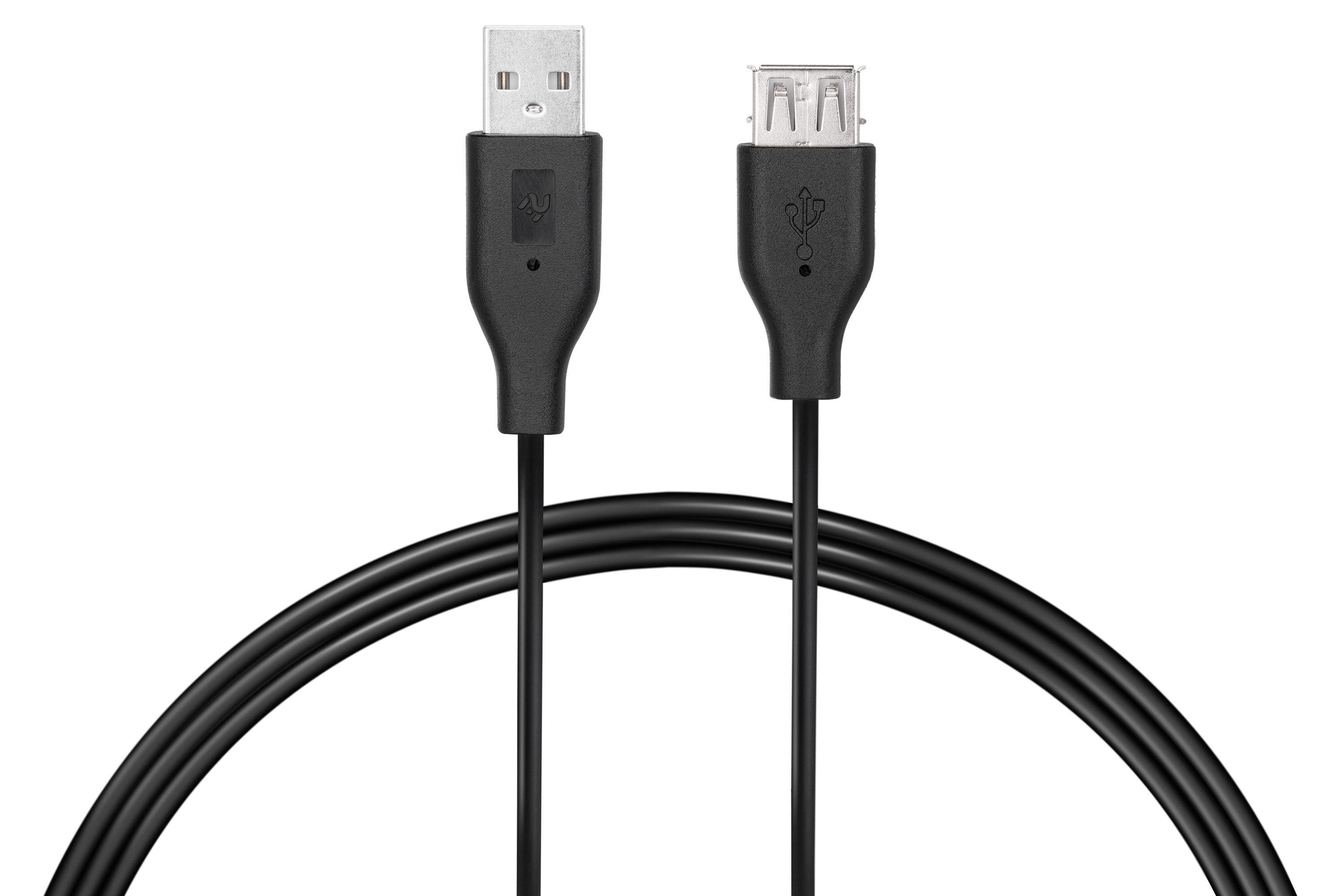 Кабель USB 2E AM/AF 3 м Black (ERC-2E-W-3168M3) - фото 3