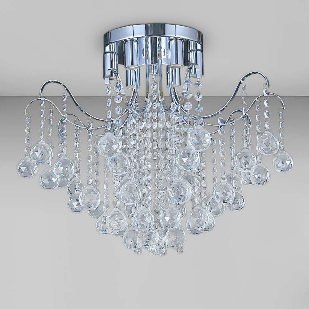 Люстра потолочная хрустальная классическая Light House SRS-20798/500 CH Хром Люстра потолочная хрустальная классическая Light House SRS-20798/500 CH Хром