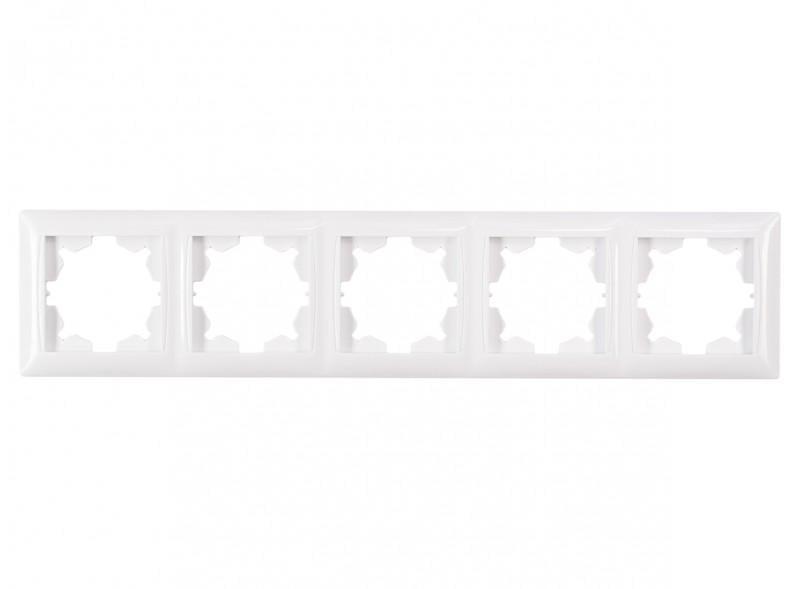 Рамка п'ятимісна горизонтальна Luxel Primera 3025 Білий (00000038638)