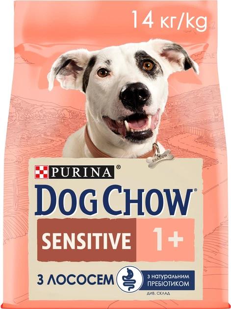 Корм сухий для собак з чутливим травленням Dog Chow Sensitive з лососем 14 кг (88244)