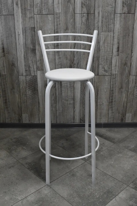 Барний стілець металевий 35х107 см Білий (28374016)