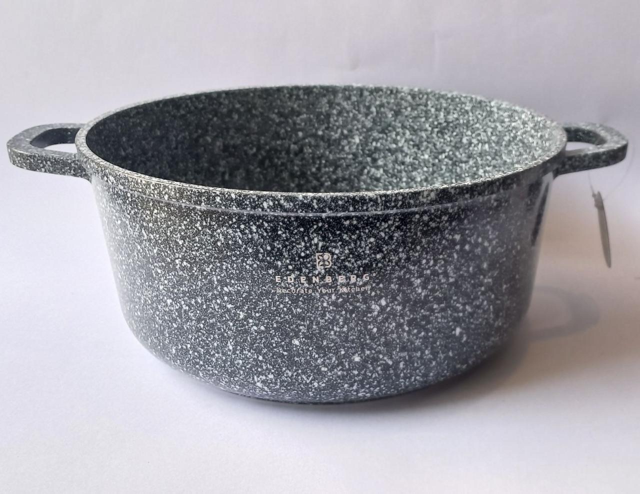 Кастрюля Edenberg со стеклянной крышкой гранитное покрытие 4,5 л (EB-3978) - фото 2 Кастрюля Edenberg со стеклянной крышкой гранитное покрытие 4,5 л (EB-3978) - фото 2