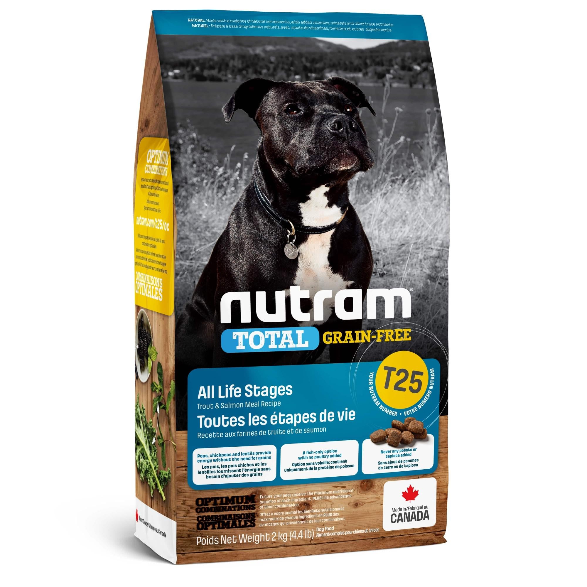 Корм сухий для собак всіх порід Nutram T25 Grain Free Trout&Salmon Dog з лососем та фореллю 2 кг (067714102536)