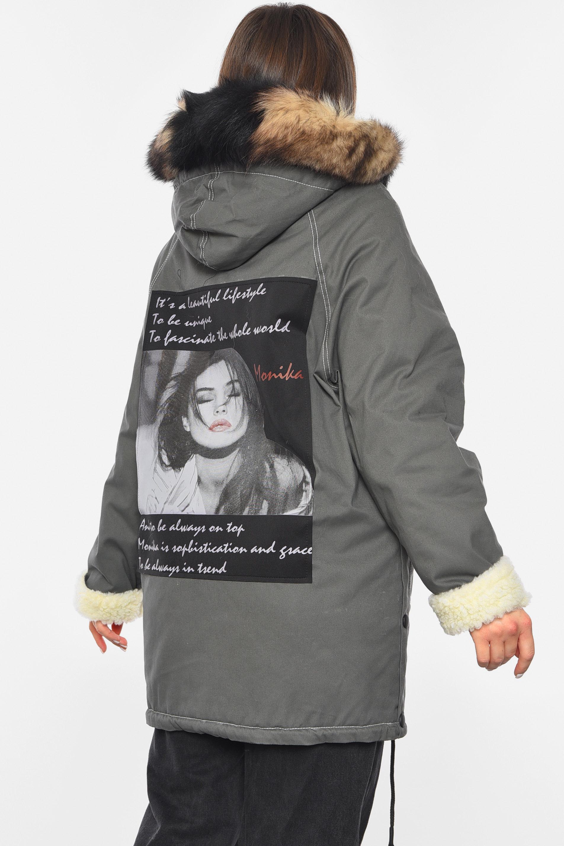 Парку жіноча демісезонна XL Сірий (193287) - фото 3 Парку жіноча демісезонна XL Сірий (193287) - фото 3