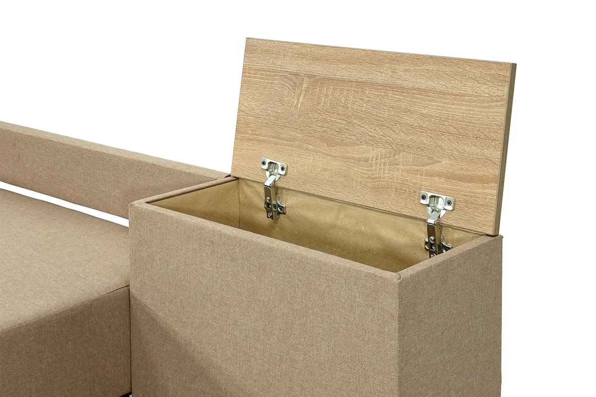 Диван угловой Домино 245х160 см Золотой (29557833). - фото 9