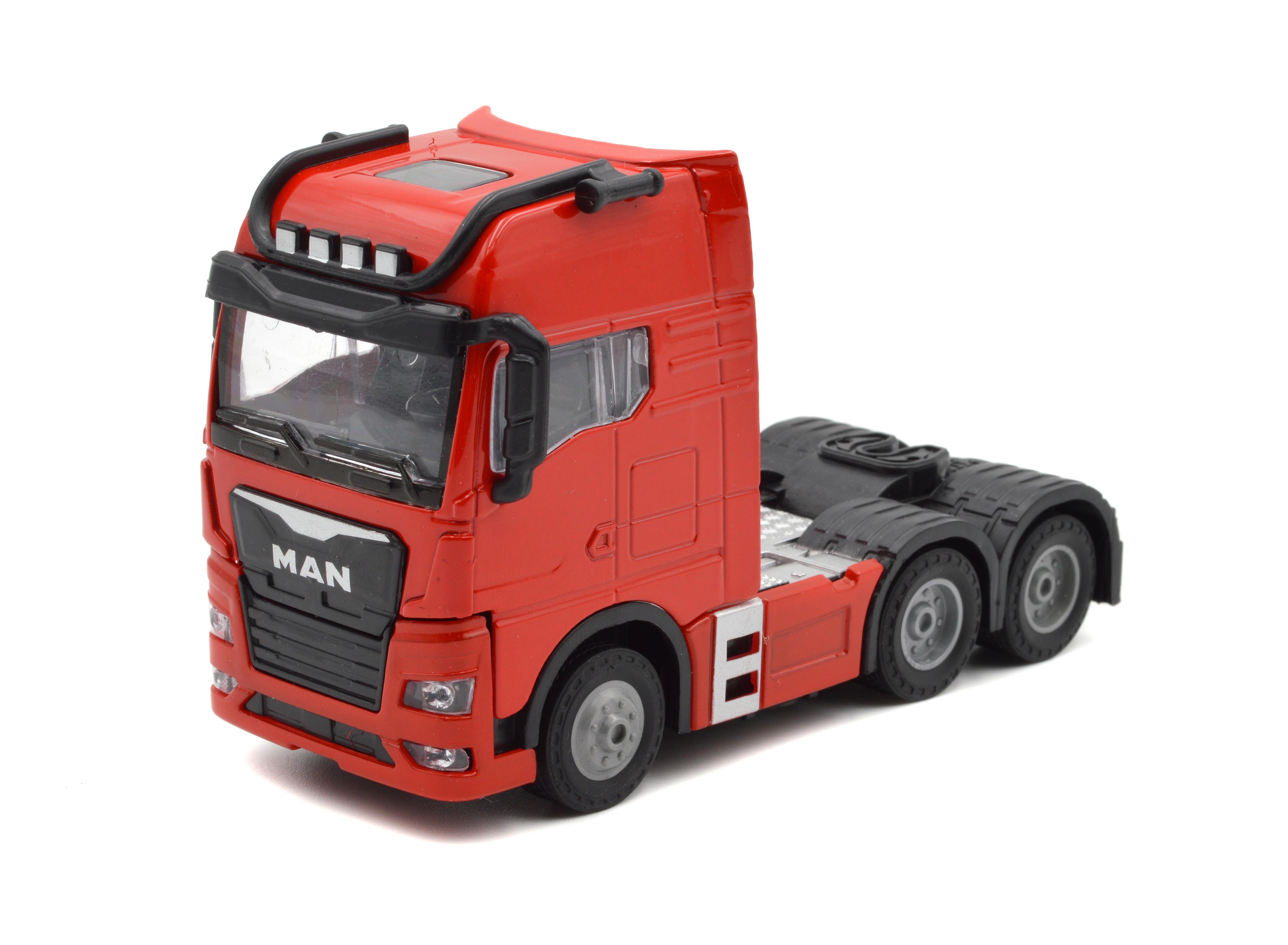 Игрушечная модель металлическая MAN TGX с инерцией и свето-звуковыми эффектами (JS1128A)