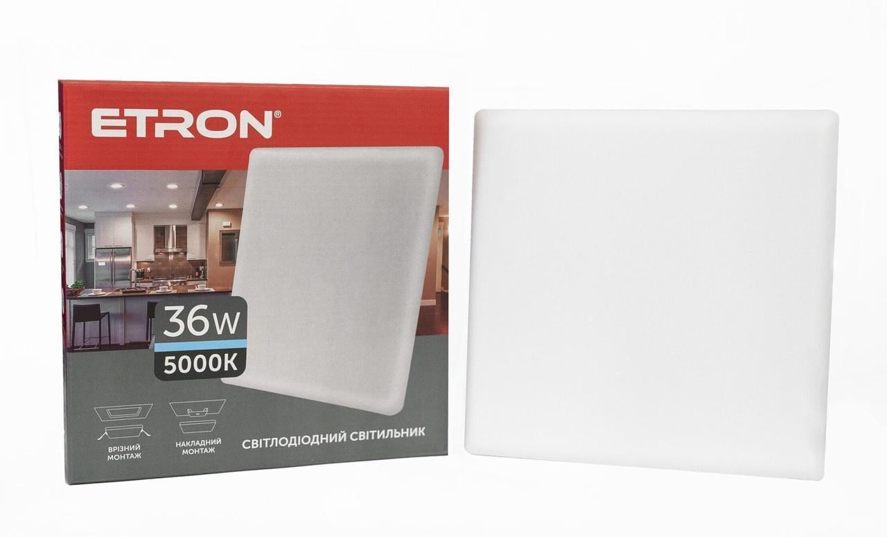 Светодиодный светильник ETRON Multipurpose 36W 5000К ІР20 квадрат 1-EMP-764 (2221395555)
