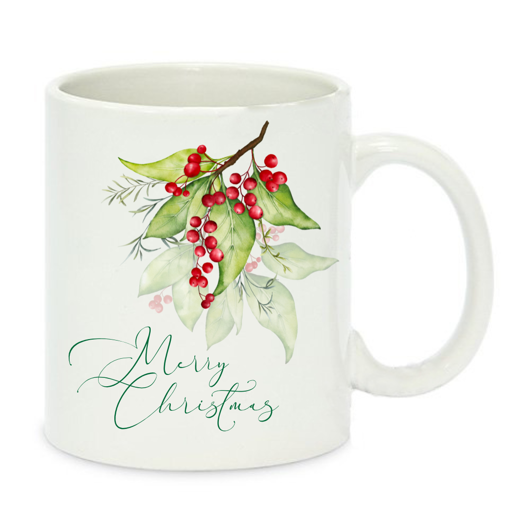 Чашка с принтом Merry Christmas 330 мл Белый (001278)