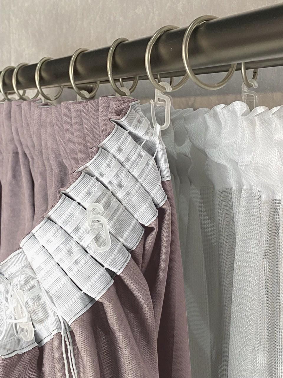 Комплект штор Diamond мікровелюр 250х280 см 2 шт. Пудровий - фото 2 Комплект штор Diamond мікровелюр 250х280 см 2 шт. Пудровий - фото 2