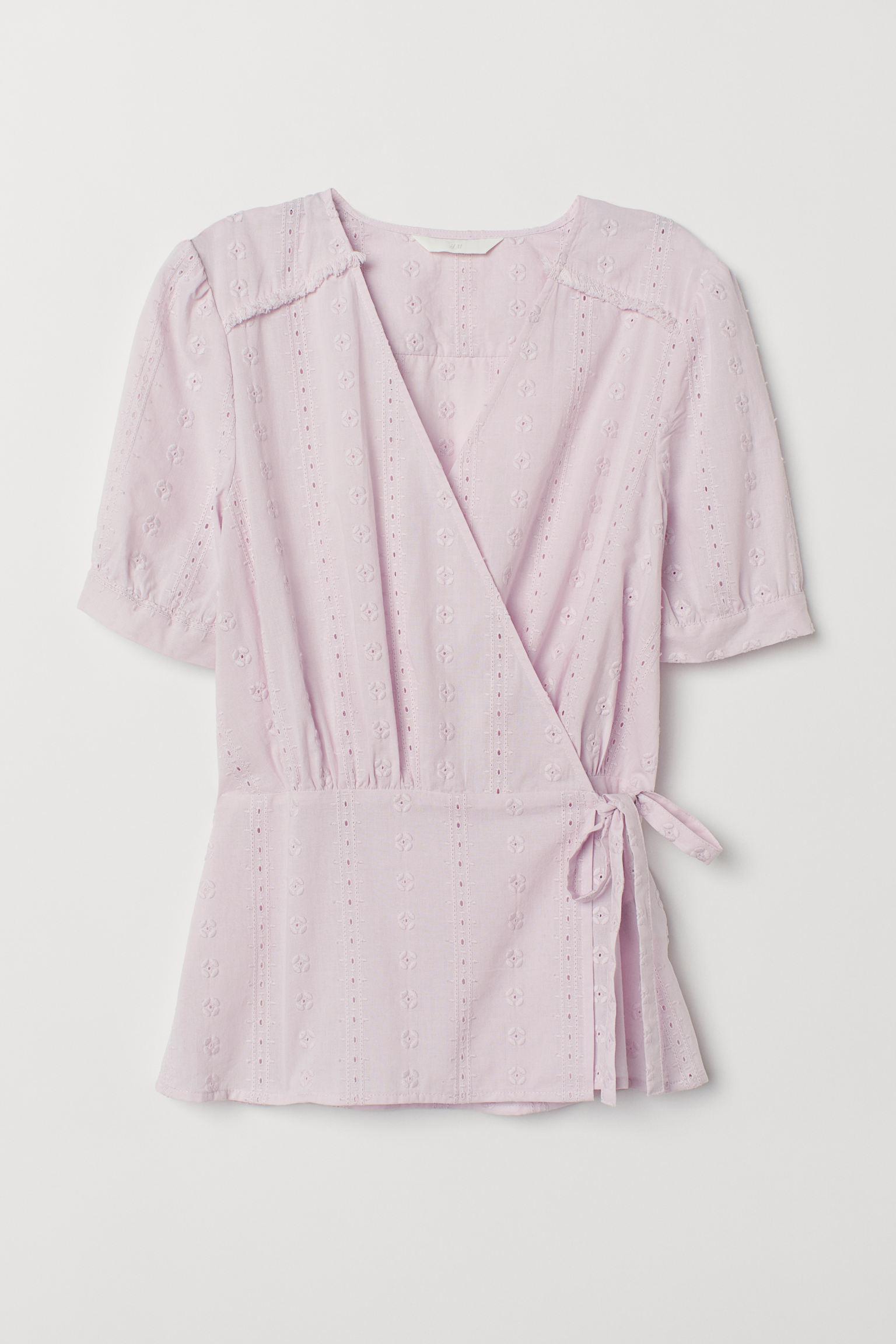 Блуза H&M р. 36 Светло-сиреневый (16127192609)