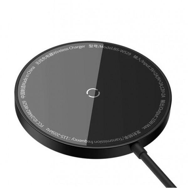 Устройство беспроводное зарядное BASEUS Simple Mini3 Magnetic Wireless Charger 15W CCJJ040001 Black