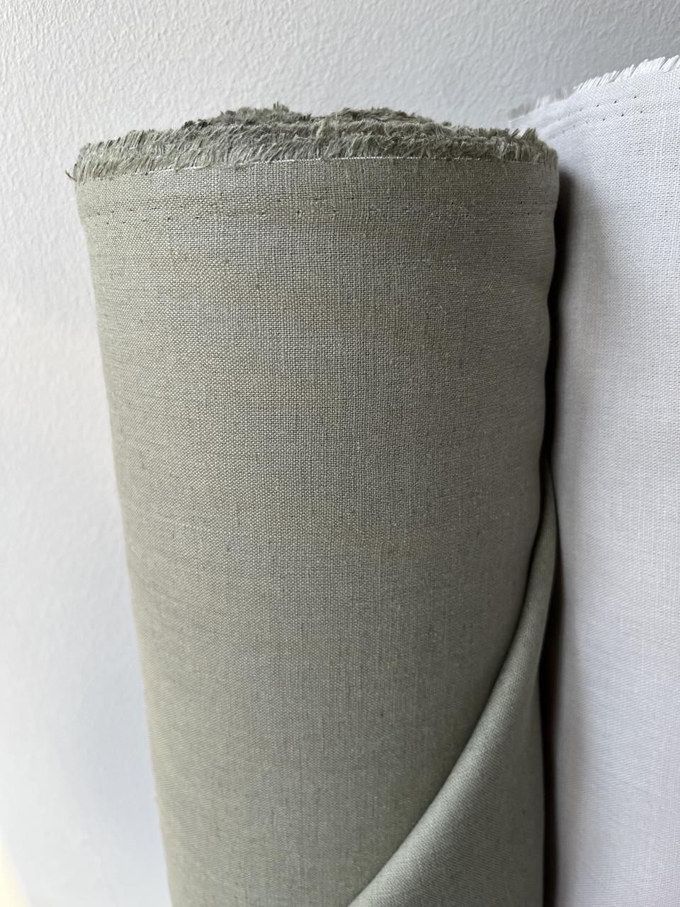 Ткань LINEN PLUS 52% льна и 48% хлопка 143 см 594 Хаки