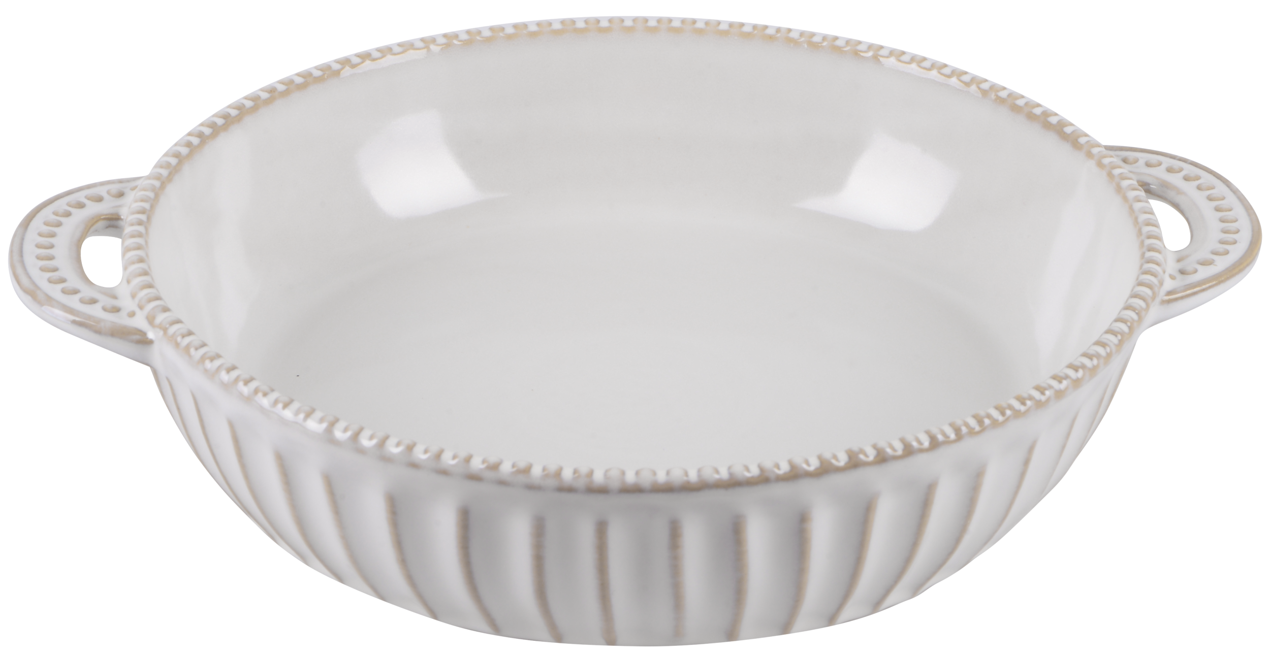 Форма для выпечки Limited Edition Allegra Biege круглая керамическая 25,5x21x5,5 см (GJH012-25-2-129)