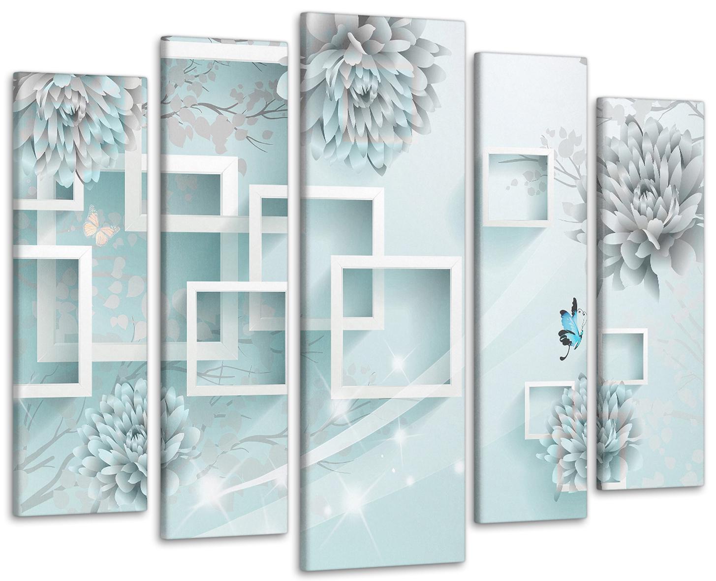 Картина модульная Абстракция Пионы 115х170 см (Art-261_5)