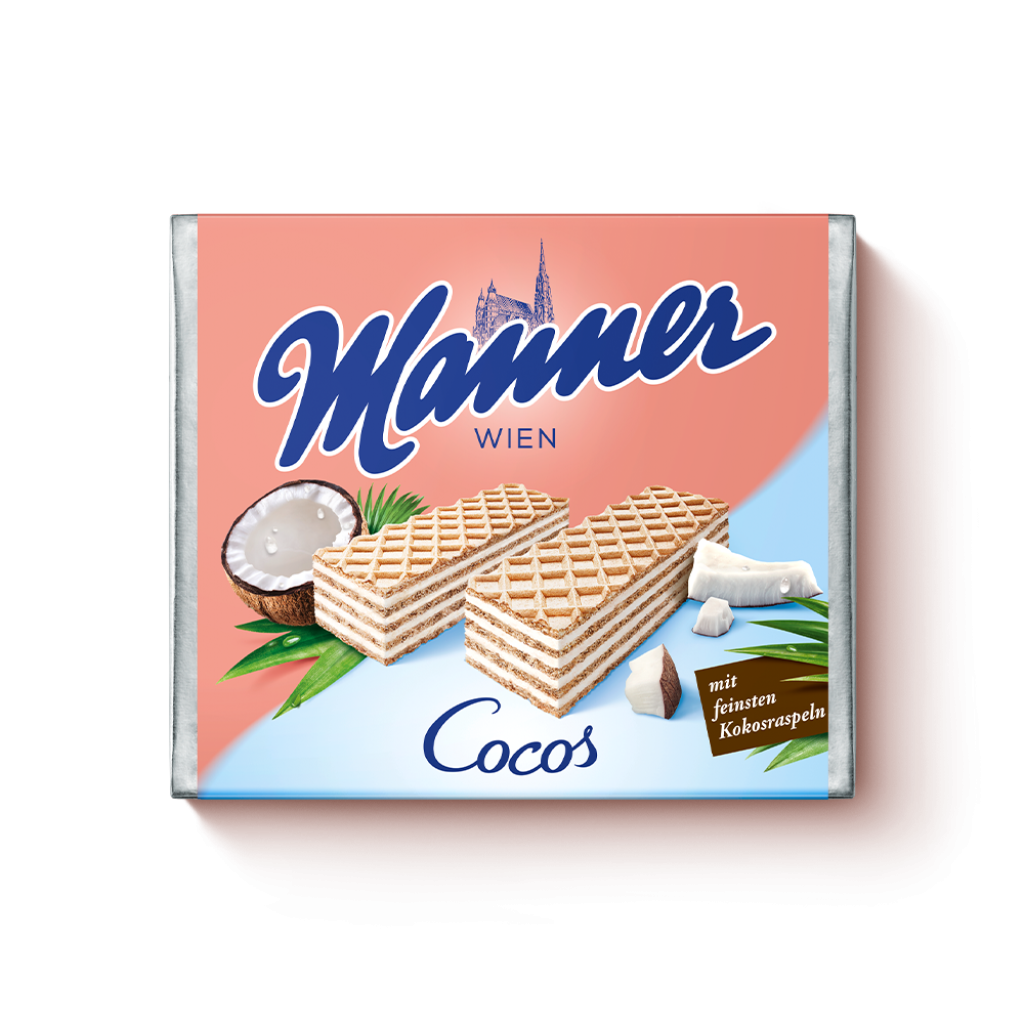 Вафлі Manner Coconut Cream з кокосовим кремом 75 г (1703543033)