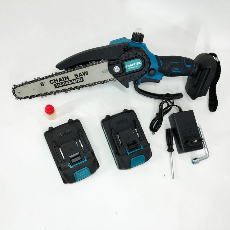 Пила ланцюгова міні Krafftec 36V 4 Ач 20 см в кейсі 2 акумулятори (tf6043) - фото 6 Пила ланцюгова міні Krafftec 36V 4 Ач 20 см в кейсі 2 акумулятори (tf6043) - фото 6