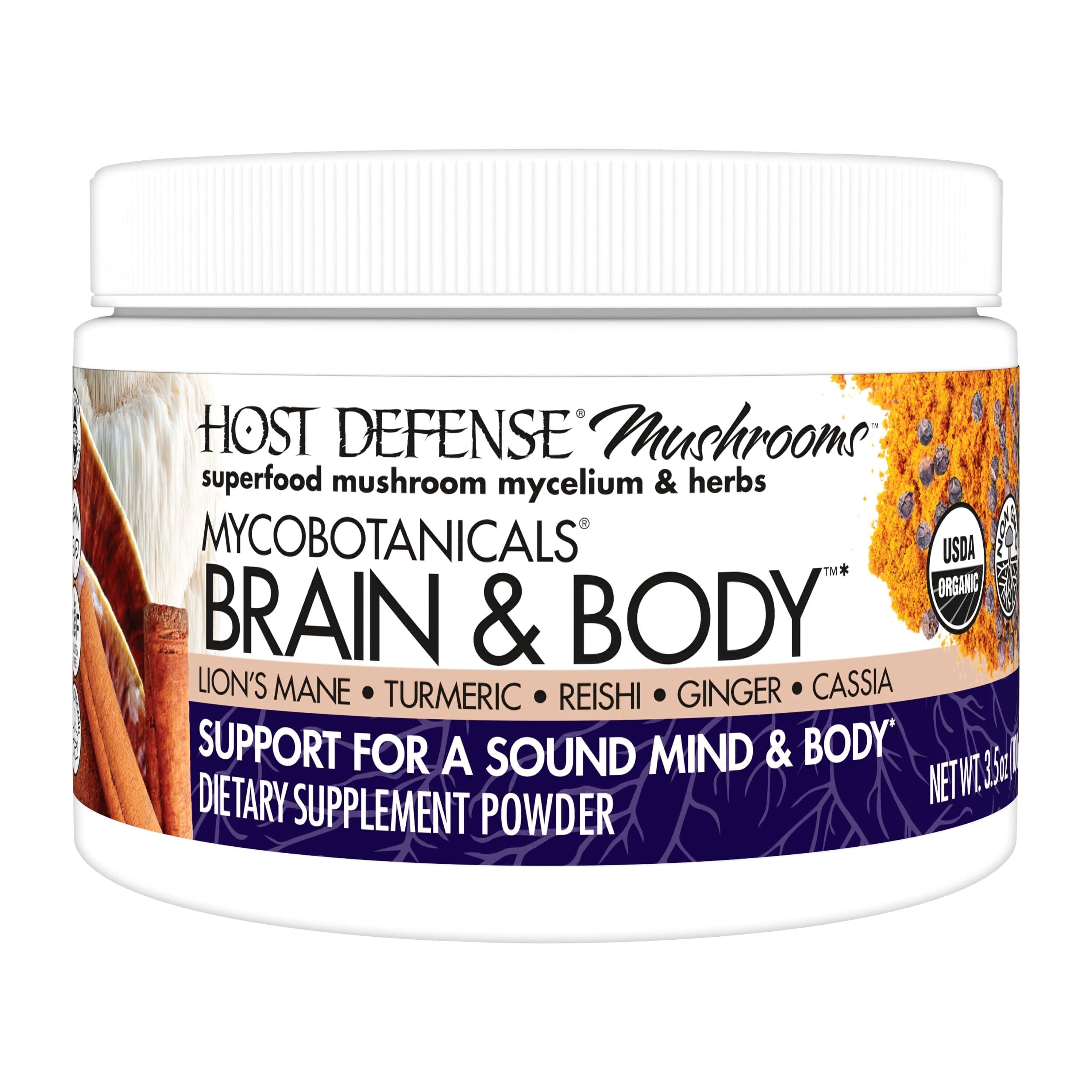 Поддержка умственной концентрации и здоровья тела Host Defense MycoBotanicals Brain & Body Powder 100 г