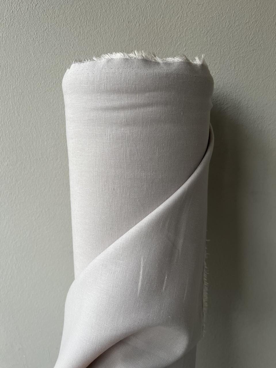 Ткань костюмная LINEN PLUS льняная 143 см 530 Светло-серый - фото 7