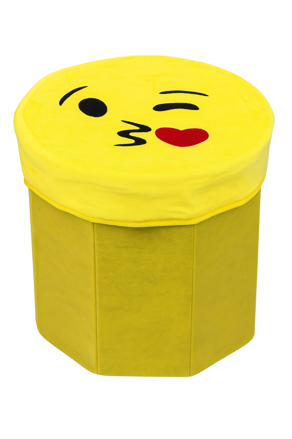 Пуф-тумба дитяча з кришкою Stenson Smile 4 30х30х28 см Жовтий (R33431)