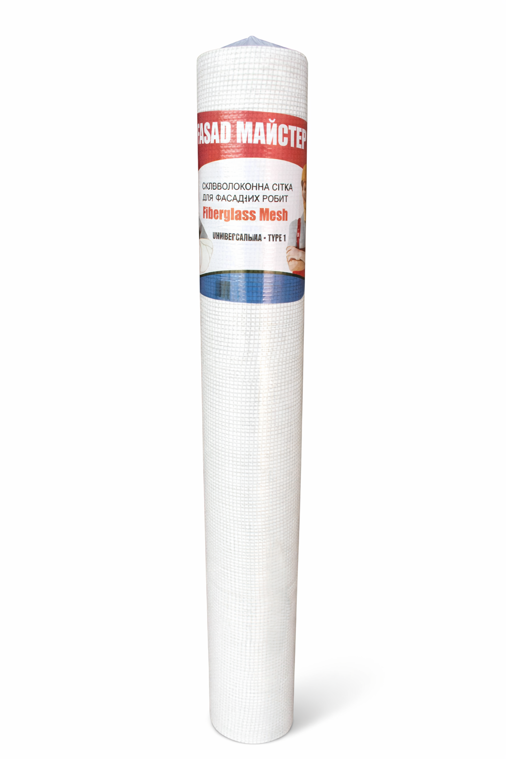 Сетка фасадная стекловолоконная Мастер М75 TYPE 1 для армирования стен и штукатурки 1×45 м (1000)