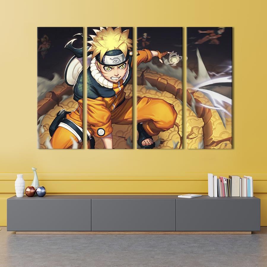 Картина модульная из 4 частей Наруто Узумаки XL 209x133 см (733-41)