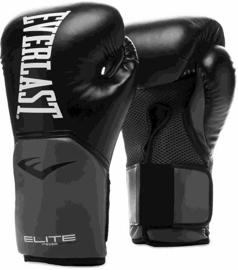 Боксерські рукавиці Everlast ELITE TRAINING GLOVES Unisex 16 ун. Чорний/Сірий (009283609092) - фото 1