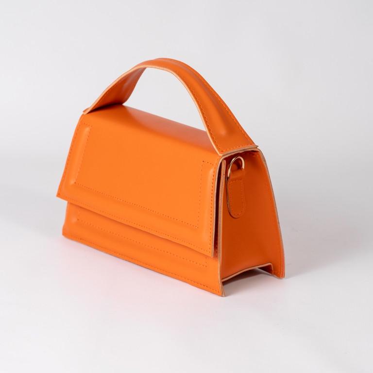 Сумка женская XENIA № 17-24 кросс-боди из гладкой экокожи Оранжевый - фото 4 Сумка женская XENIA № 17-24 кросс-боди из гладкой экокожи Оранжевый - фото 4