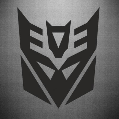 Наклейка Decepticons logo 28,4x35 см Чорний (21563187)