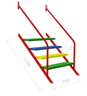 Элемент игрового комплекса Tobi Sho Лестница 1700х700 мм - фото 2