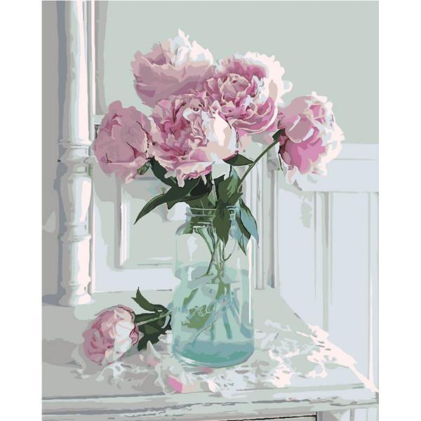 Картина по номерам Strateg Цветы Цветочное утро 40х50 см в термопакете (SY6431-mt)