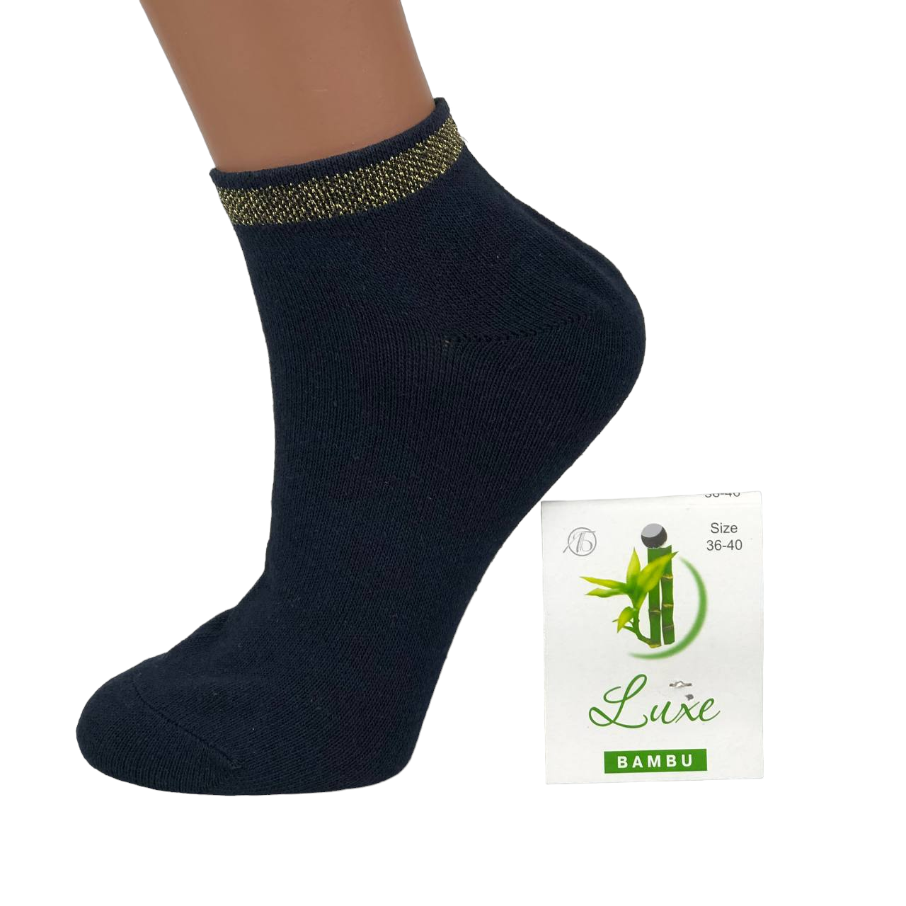 Шкарпетки жіночі Luxe з люрексом короткі р. 36-40 Темно-синій (32117)