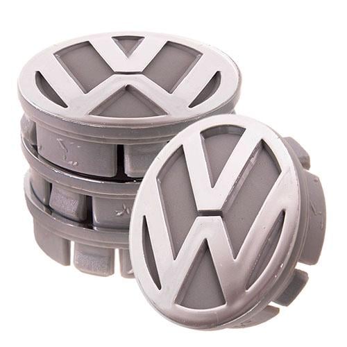 Заглушка колесного диска VW ABS пластик 60x55 мм 4 шт, (53989)