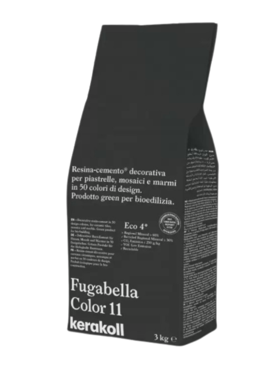 Фуга для швов Kerakoll Fugabella Color-11 3 кг Черный (KFG11) - фото 1 Фуга для швов Kerakoll Fugabella Color-11 3 кг Черный (KFG11) - фото 1