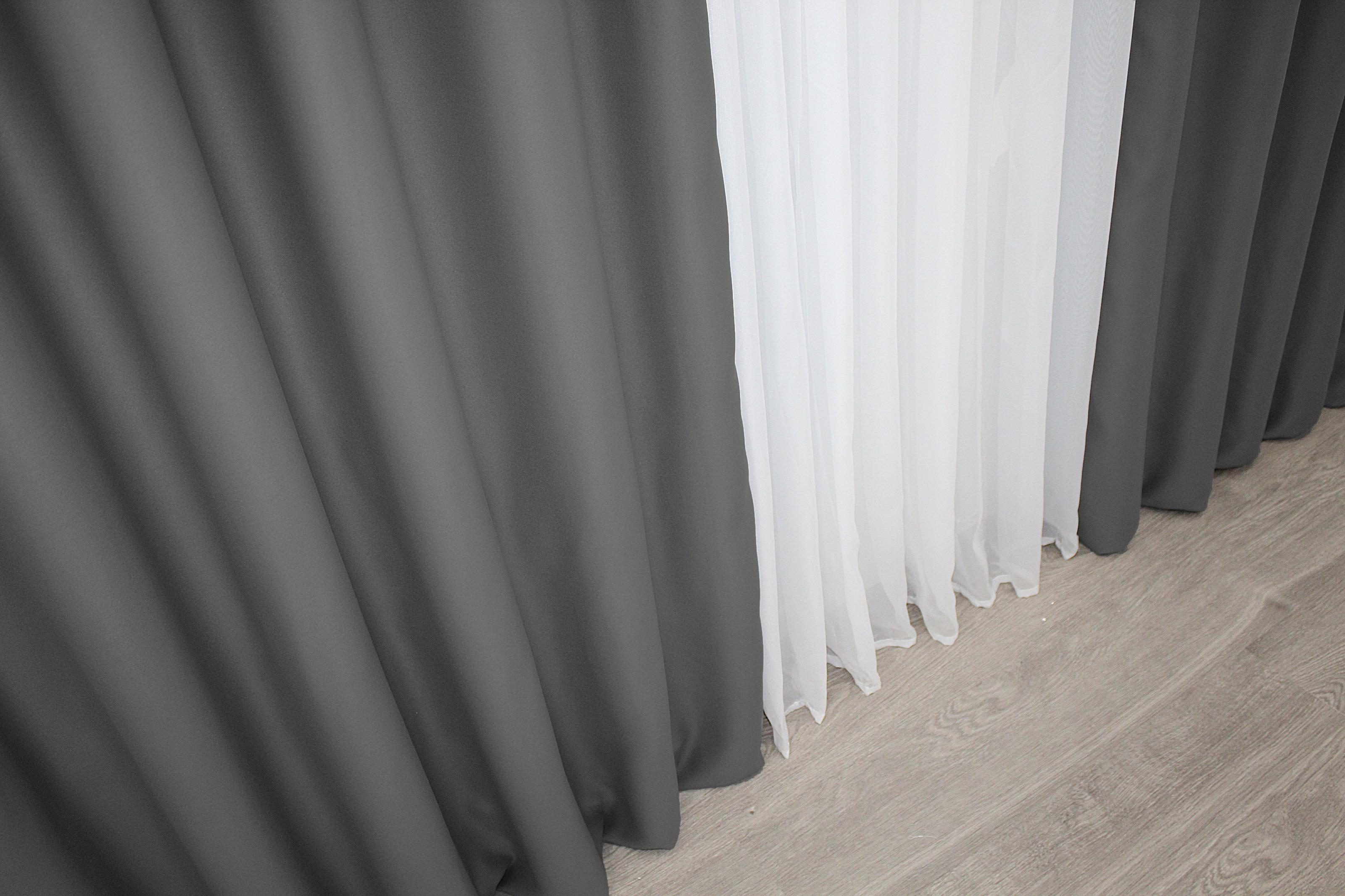 Комплект штор VR-Textil Fusion Dimout № 793ш блэкаут 150х270 см 2 шт. Графитовый (30-581) - фото 7 Комплект штор VR-Textil Fusion Dimout № 793ш блэкаут 150х270 см 2 шт. Графитовый (30-581) - фото 7