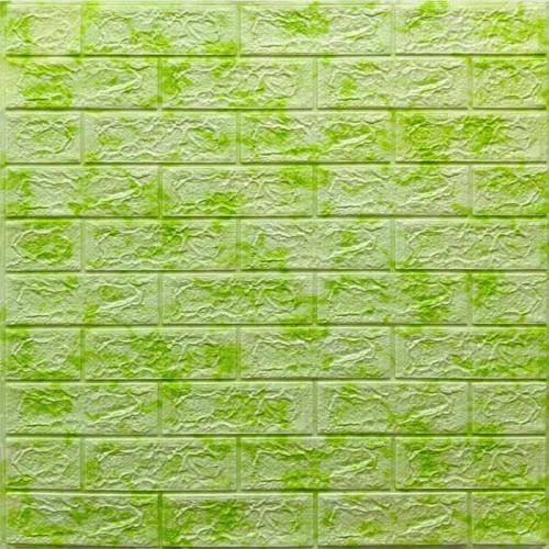 Панель самоклеющаяся 3D под кирпич зеленый мрамор 700x770x5 мм