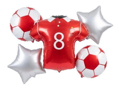 Набор воздушных шаров фольгированных номер 8 5 шт. (2990274492)