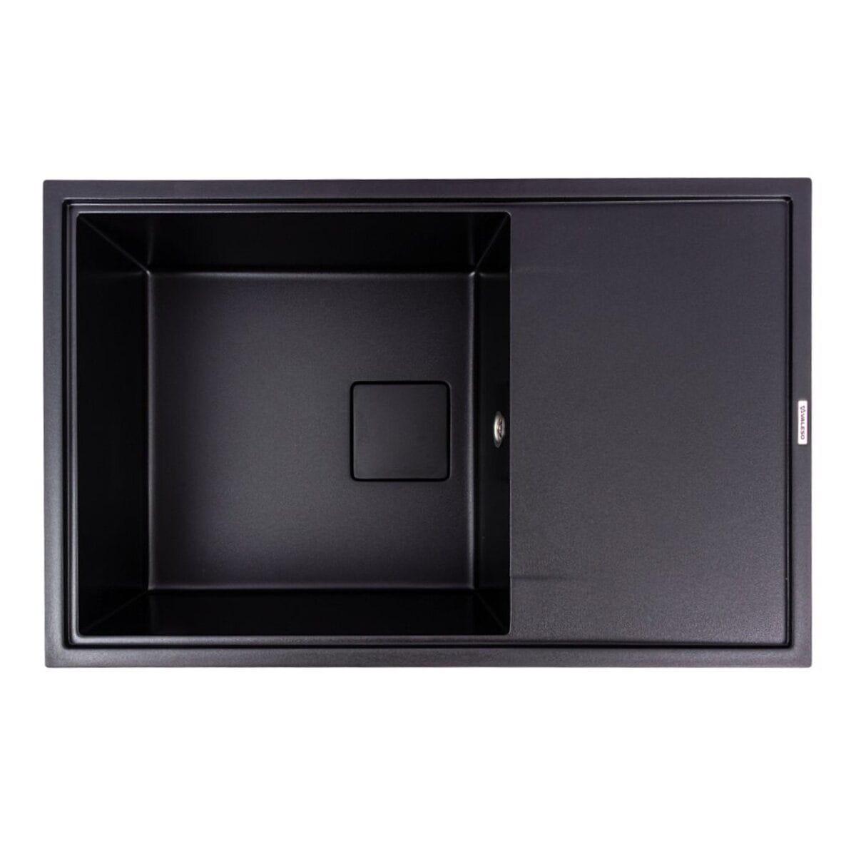 Мийка гранітна Valeso Galans 780х500 врізна прямокутна Чорний матовий (PLTM-SP000049365)